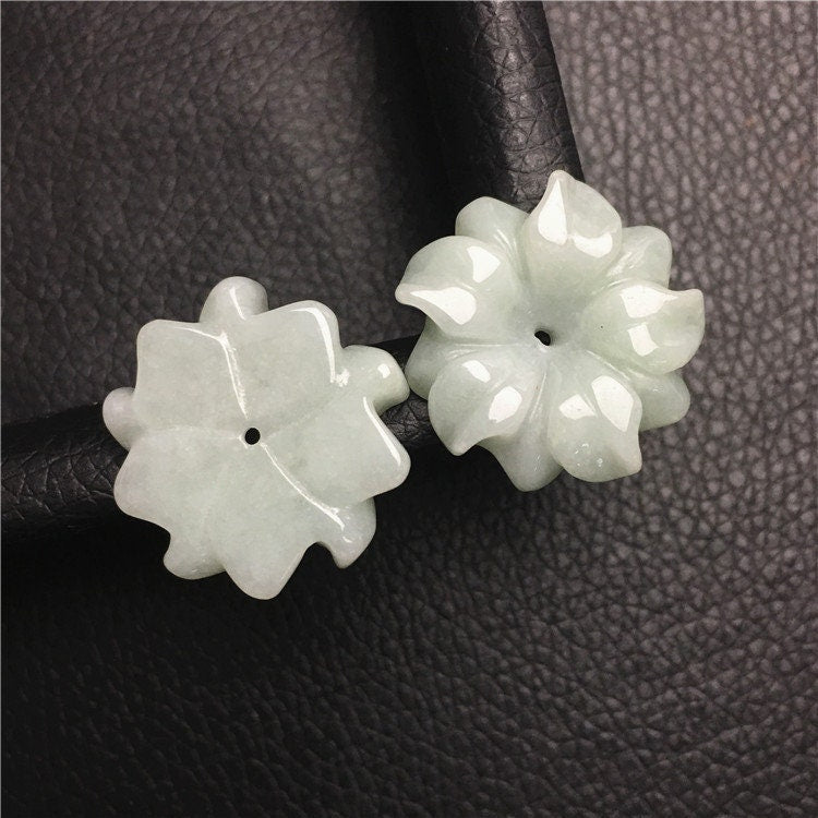 Wholesale Flower pendant  Natural Grade A Stone Green Jade ICE Jadeite Chinese Carved ,Myanmar hang necklace Blume f. fleur varié