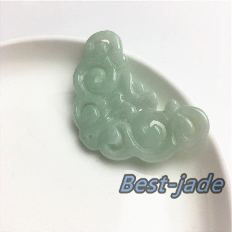 Großhandel Vintage Ruyi Wunschanhänger Natur Grade A Jade ICE Jadeit Burma Jade