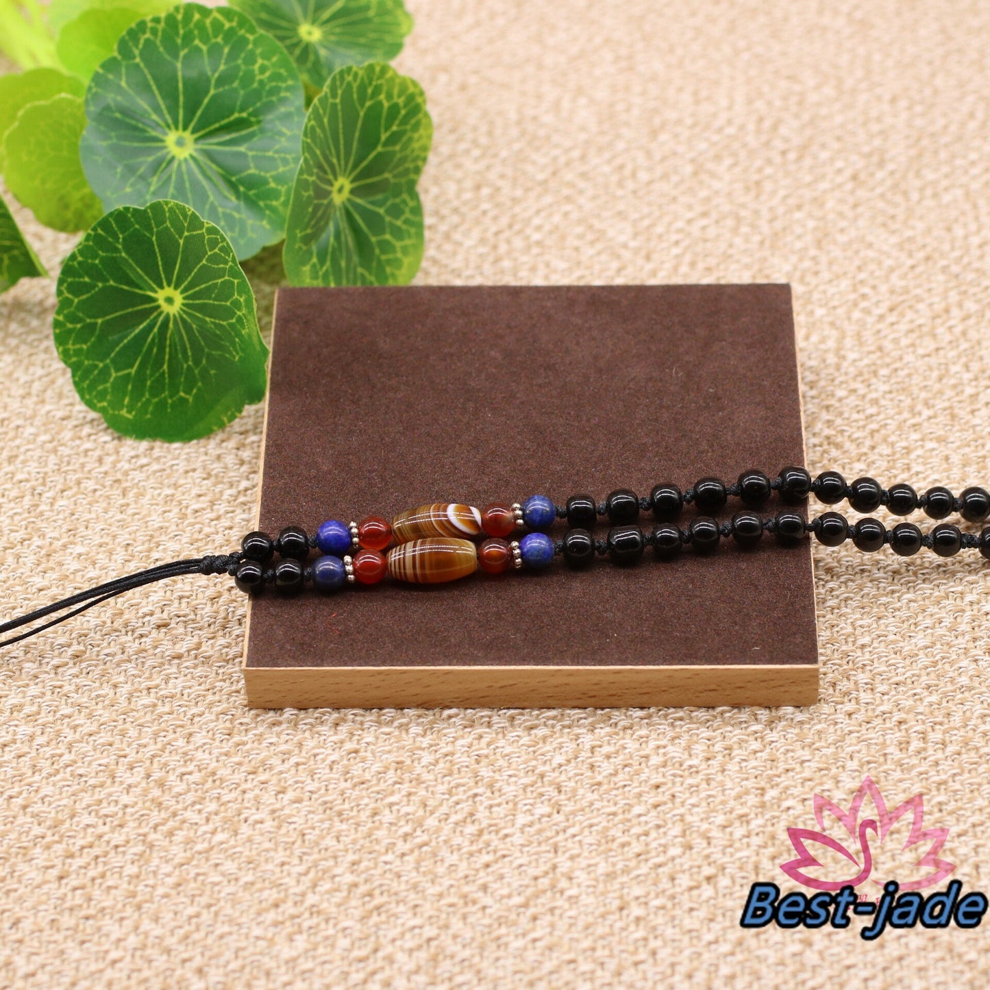 Xaga Obsidian Necklace Hand Woven Braided Black Rope Lady hand String Cord strap Man Bead chain Chinese Style collier Halskette f.