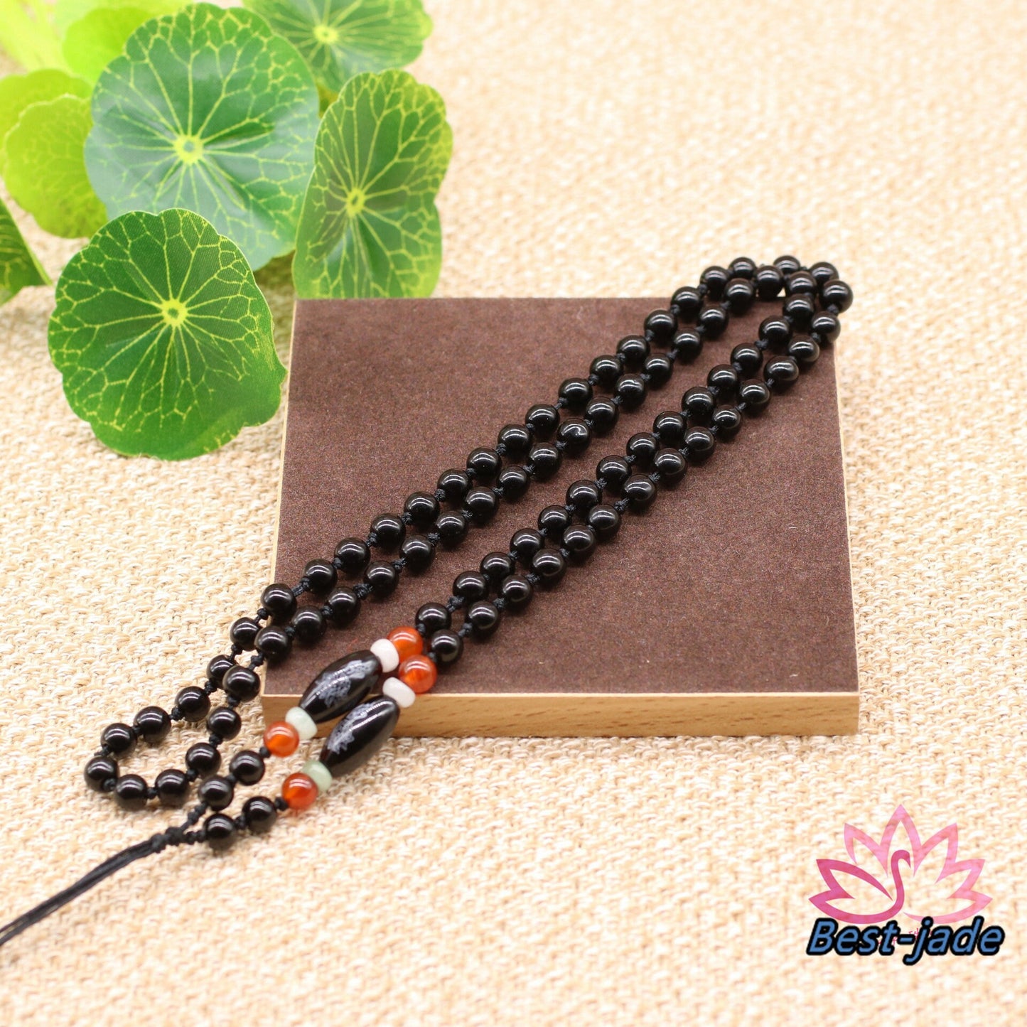 Xaga Obsidian Necklace Hand Woven Braided Black Rope Lady hand String Cord strap Man Bead chain Chinese Style collier Halskette f.