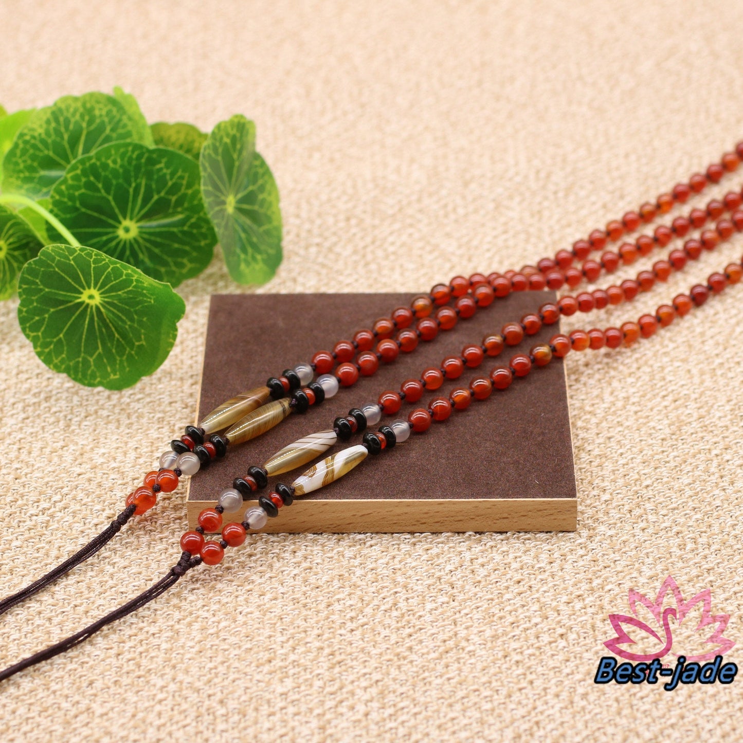 Agate carnelian Necklace Hand Woven Braided Black Rope Lady hand String Cord strap Man Bead chain Chinese Style collier Halskette f.