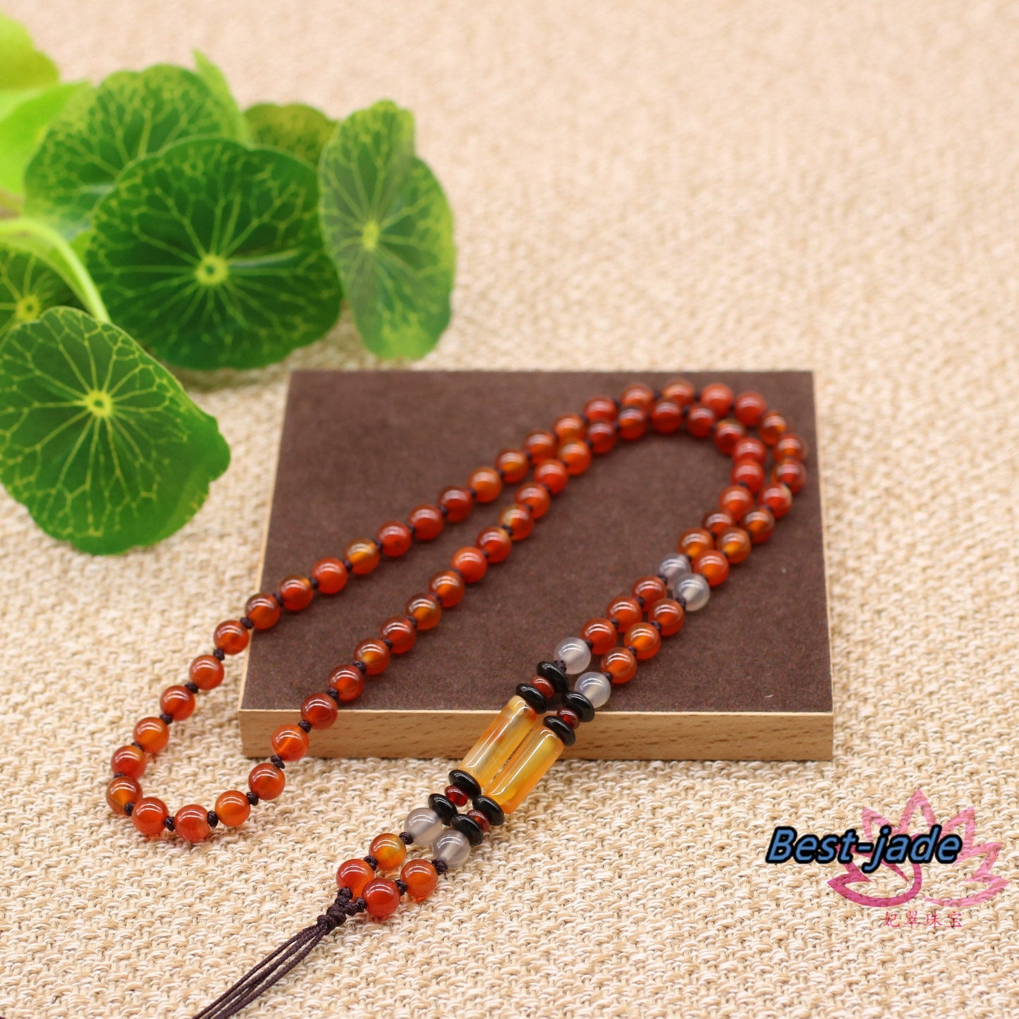 Agate carnelian Necklace Hand Woven Braided Black Rope Lady hand String Cord strap Man Bead chain Chinese Style collier Halskette f.