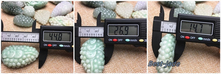 Traubenform Anhänger grüne Jade Natur Grade A Jade Burma Jadeit Perlen DIY Halskette Schmuck Geschenk 翡翠 葡萄挂件