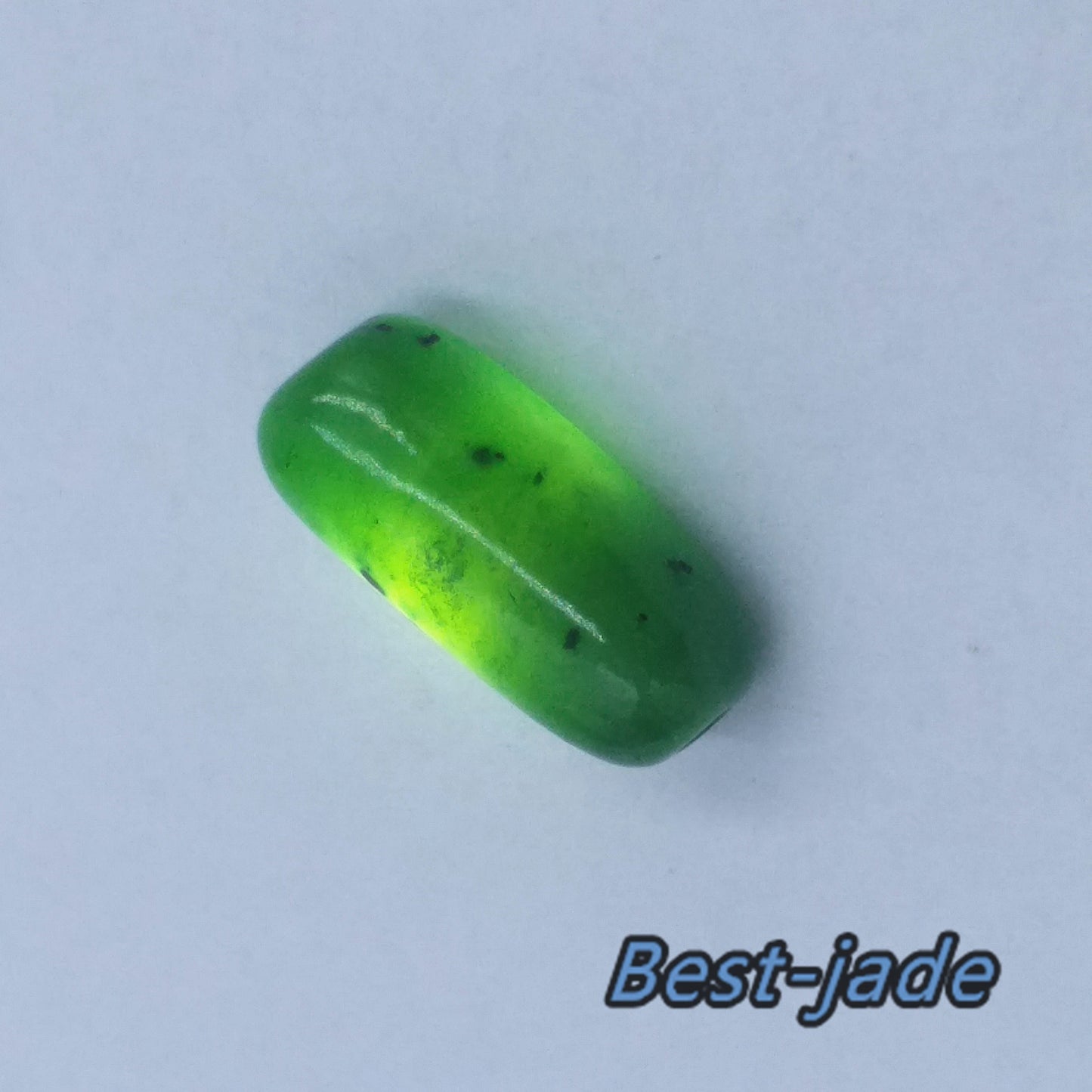 10 PCS  Natural Canadian jade Nephrite Barrel  Greenstone Pounamu Beads  Pearl Maori style Green NZ jade bucket jadeware