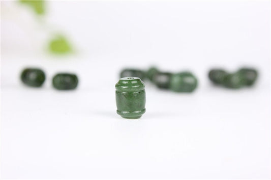 8*10mm Barrel Beads Natural Greem Canadian jade Nephrite Greenstone Pounamu Pearl Maori style NZ jade капля Kügelchen jaspe grüner Jade