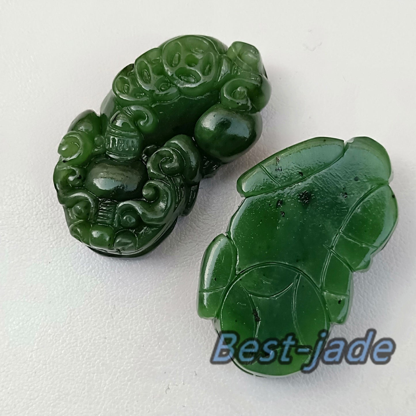 Lucky Pixiu  Dragon Beads Natural Canadian jade Nephrite Greenstone Pounamu Pearl Maori style NZ jade капля Kügelchen jaspe grüner BC