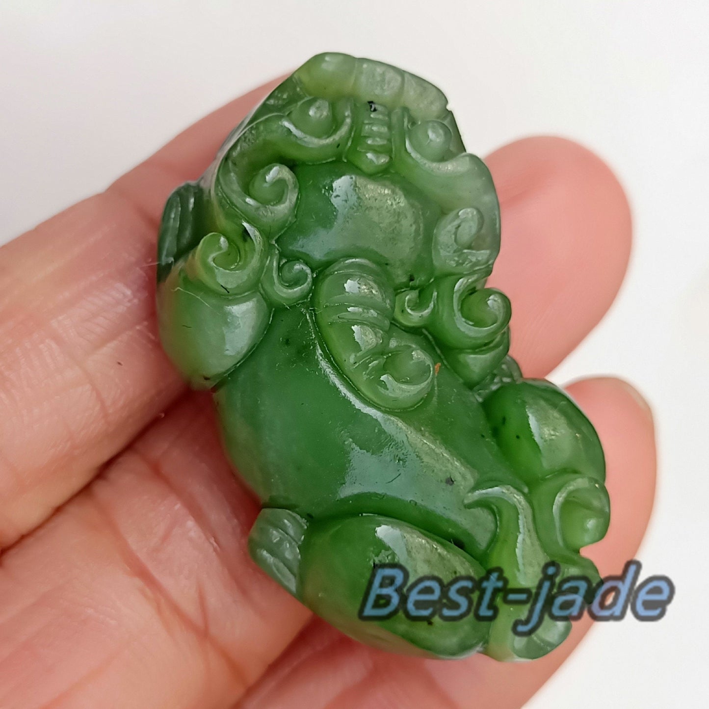 Lucky Pixiu  Dragon Beads Natural Canadian jade Nephrite Greenstone Pounamu Pearl Maori style NZ jade капля Kügelchen jaspe grüner BC