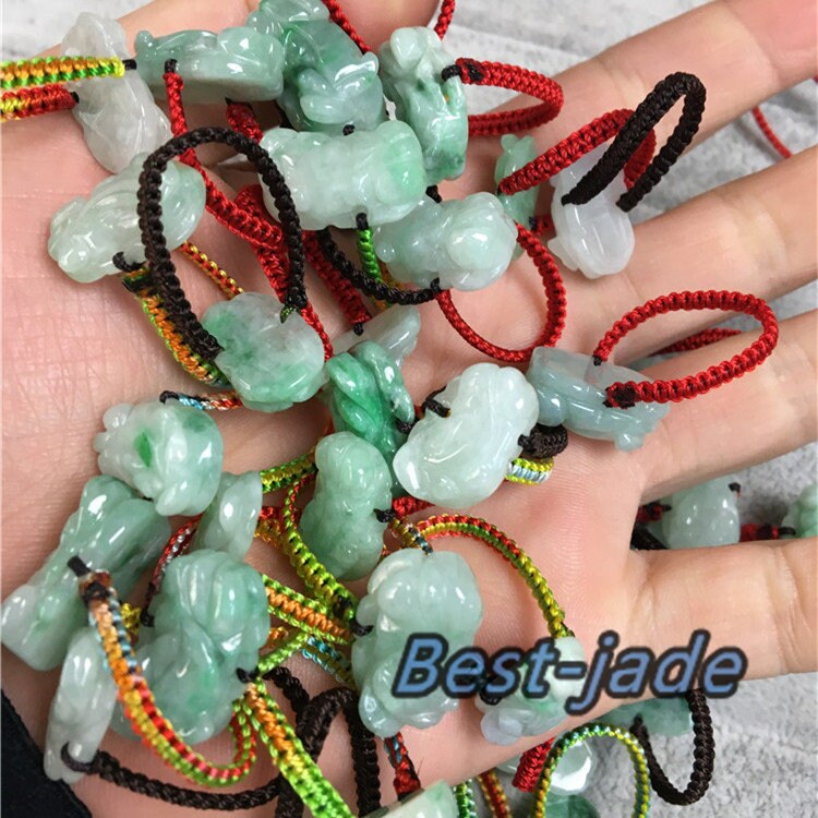 Pixiu Gragon Grade A Dragon Jadeite  Hand carved Jade beads Green gemstone Lady Kylin rings pi xiu lady female ring klingeln bague anneau