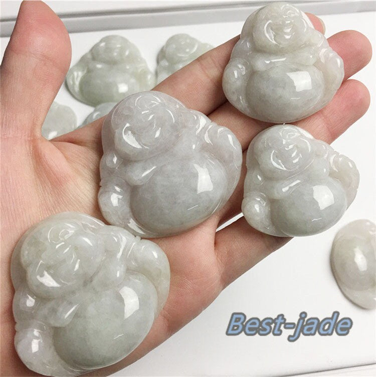 Big Buddha pendant Natural Grade A Jade ICE Burma Jadeite Chinese Carved ,Myanmar Jadeite Pendant necklace Statue hanging