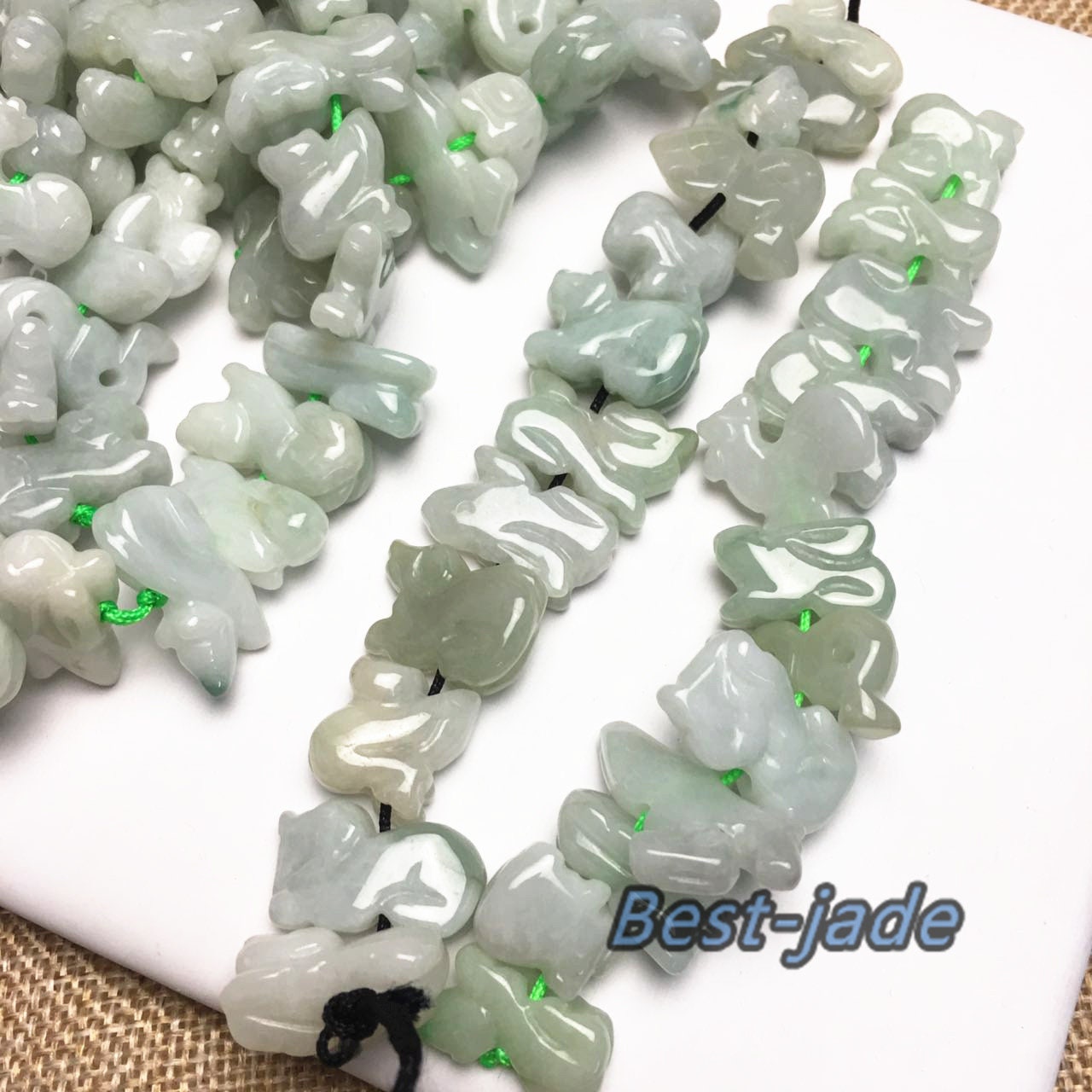 Certified jadeite 1Set 3D Cartoon Cute Chinese 12 Twelve Zodiac green Jade Grade A Jadeite pendant Necklace Gemstone Anhänger