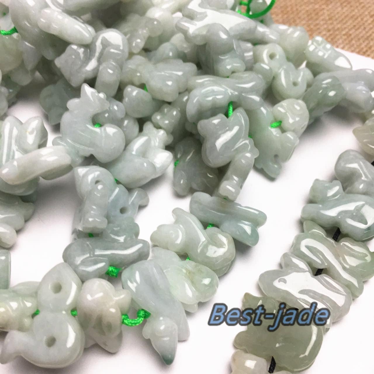 Certified jadeite 1Set 3D Cartoon Cute Chinese 12 Twelve Zodiac green Jade Grade A Jadeite pendant Necklace Gemstone Anhänger