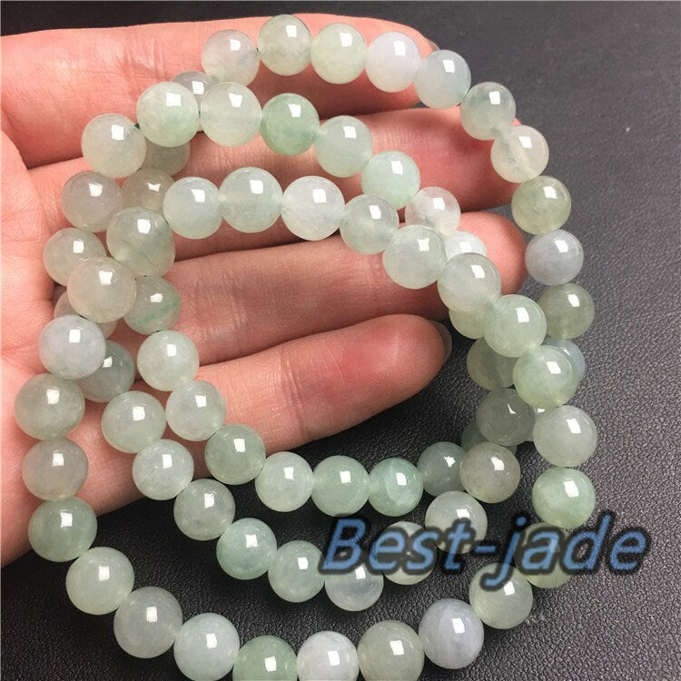 Grade A Jadeite Beaded bracelet  Hand carved Jade bangle Bracelet beads Chain