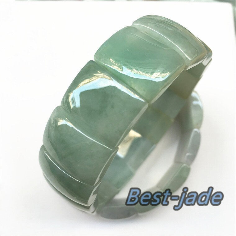 Schildkrötenform Jade Grade A Jadeit Handgeschnitzter Burma Jade Herren Perlen Armreif Damenkette Burma Stein Armband