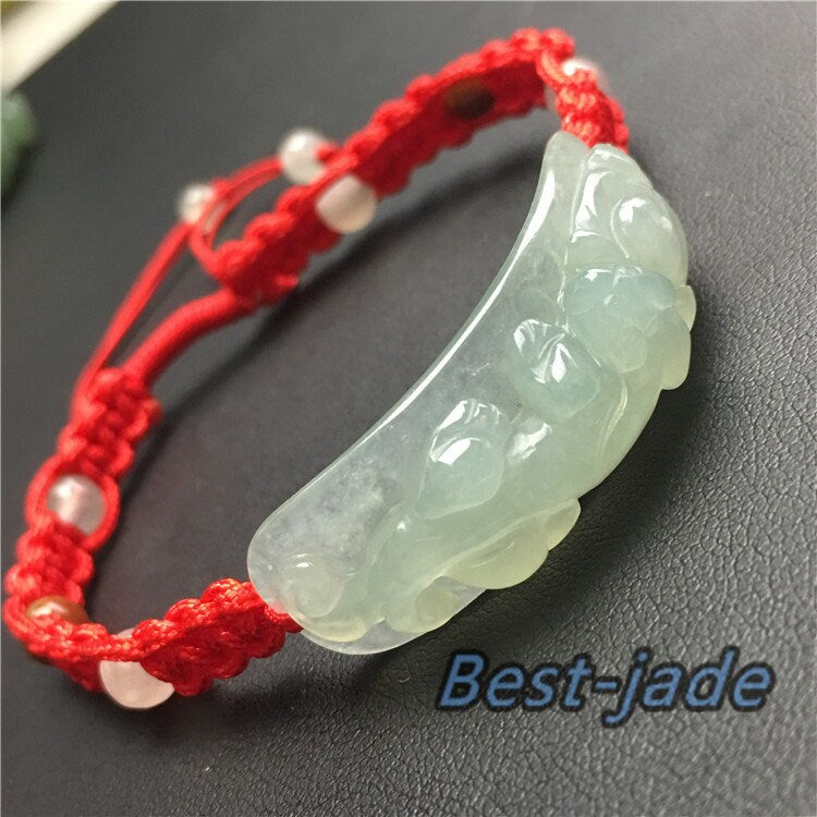 Pixiu bangle Jade Grade A  Kylin Jadeite Hand carved Jade Bracelet Chain Burma stone Armband n. Bracelete Браслет dragon