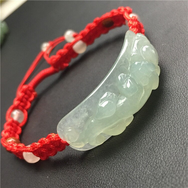 Pixiu bangle Jade Grade A  Kylin Jadeite Hand carved Jade Bracelet Chain Burma stone Armband n. Bracelete Браслет dragon