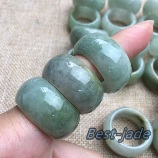 Round bangd Ring Grade A jade Burma Jadeite Hand carved Green Jade gemstone Burma Lady klingeln klingen suonare preceptee