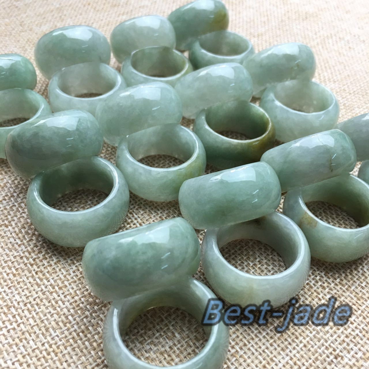 Round bangd Ring Grade A jade Burma Jadeite Hand carved Green Jade gemstone Burma Lady klingeln klingen suonare preceptee