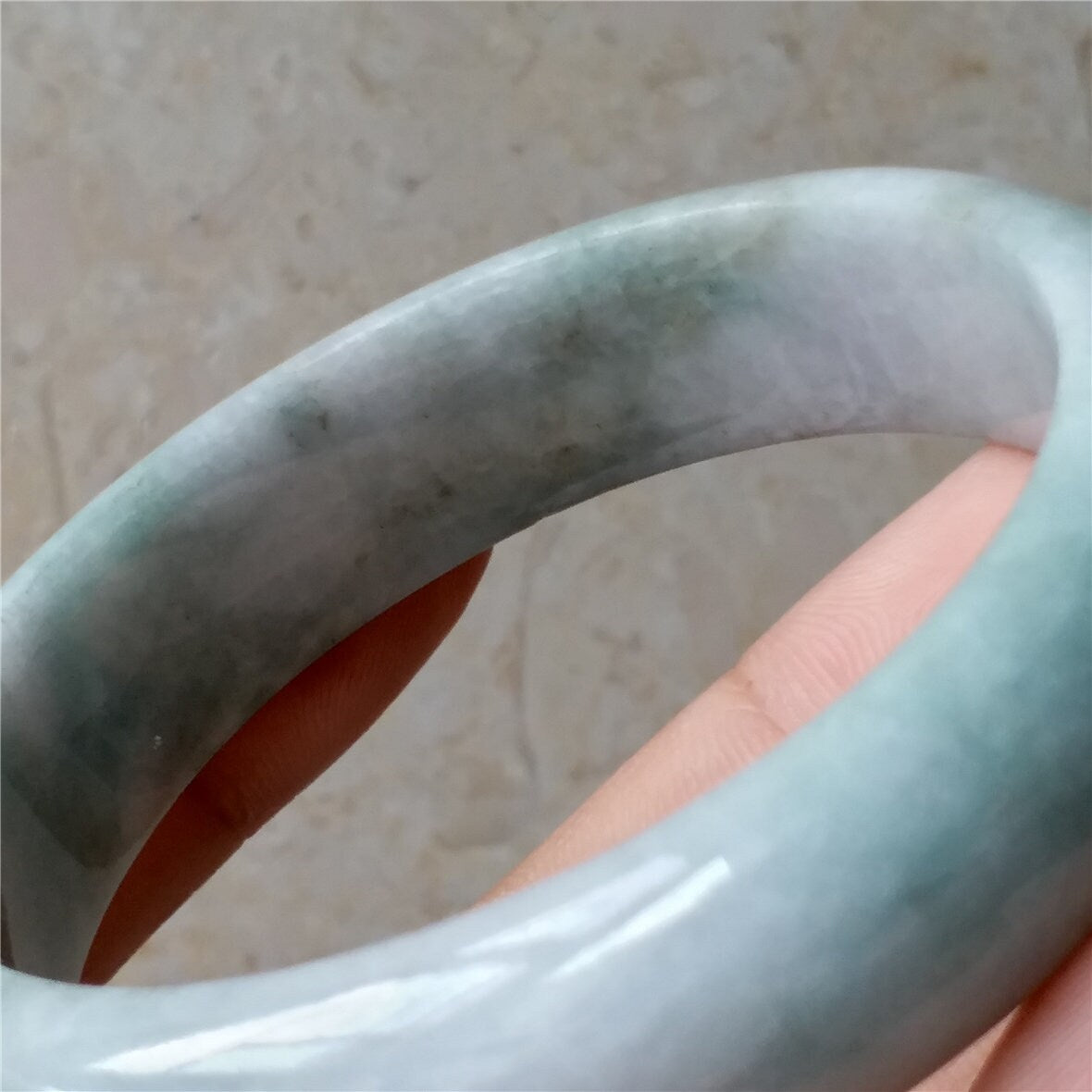 55.6mm Light green Grade A Natural Jade Hand carved Wristband Bangle Bracelet  Lady Chain Jadeite Type A stone armreife Джейд Браслет 翡翠手镯