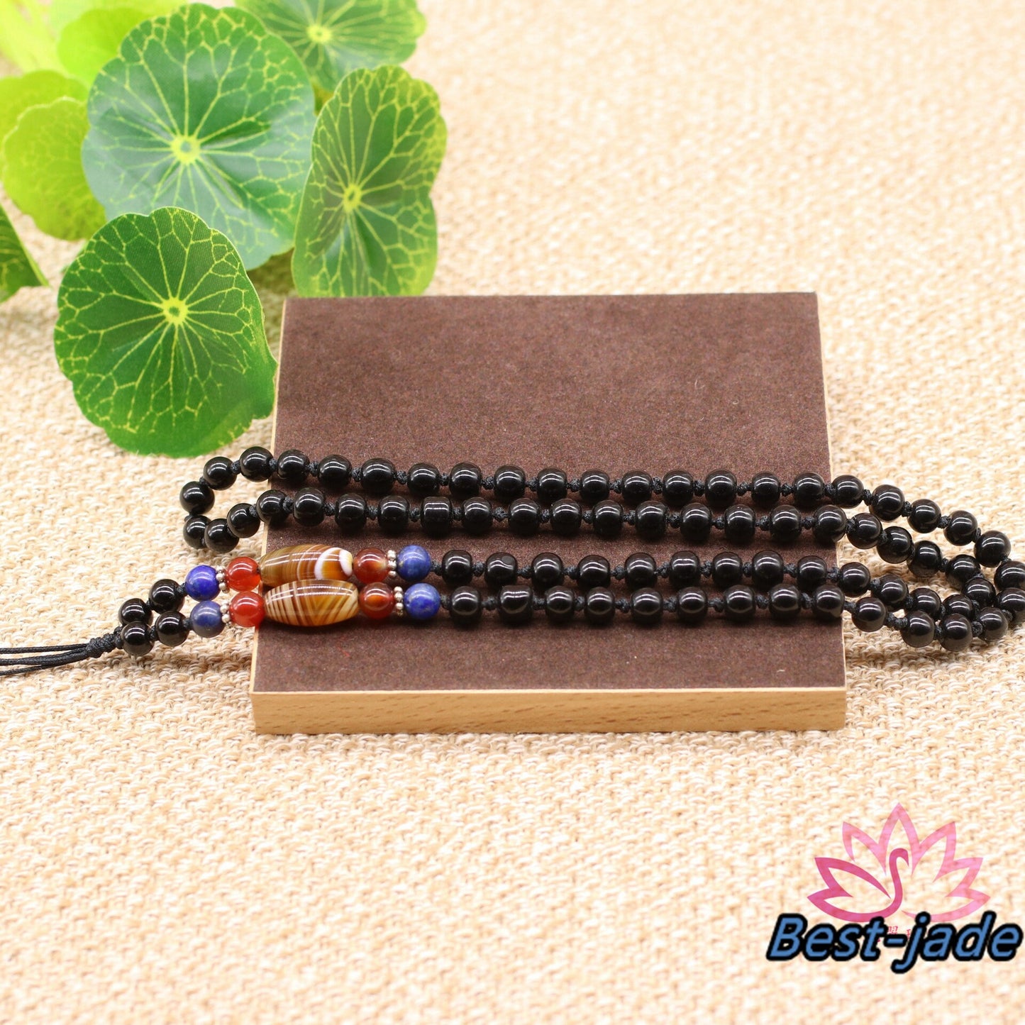 Xaga Obsidian Necklace Hand Woven Braided Black Rope Lady hand String Cord strap Man Bead chain Chinese Style collier Halskette f.