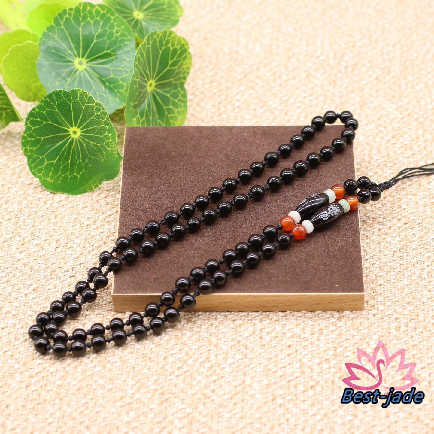 Xaga Obsidian Necklace Hand Woven Braided Black Rope Lady hand String Cord strap Man Bead chain Chinese Style collier Halskette f.