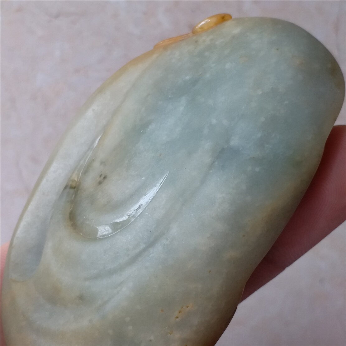 BIG Grade A jade Buddha Yellow Grade A jade  Hand pieces Massage Natural Green Burma Jadeite BEADS Dull polishing  Pendant Hand held beads