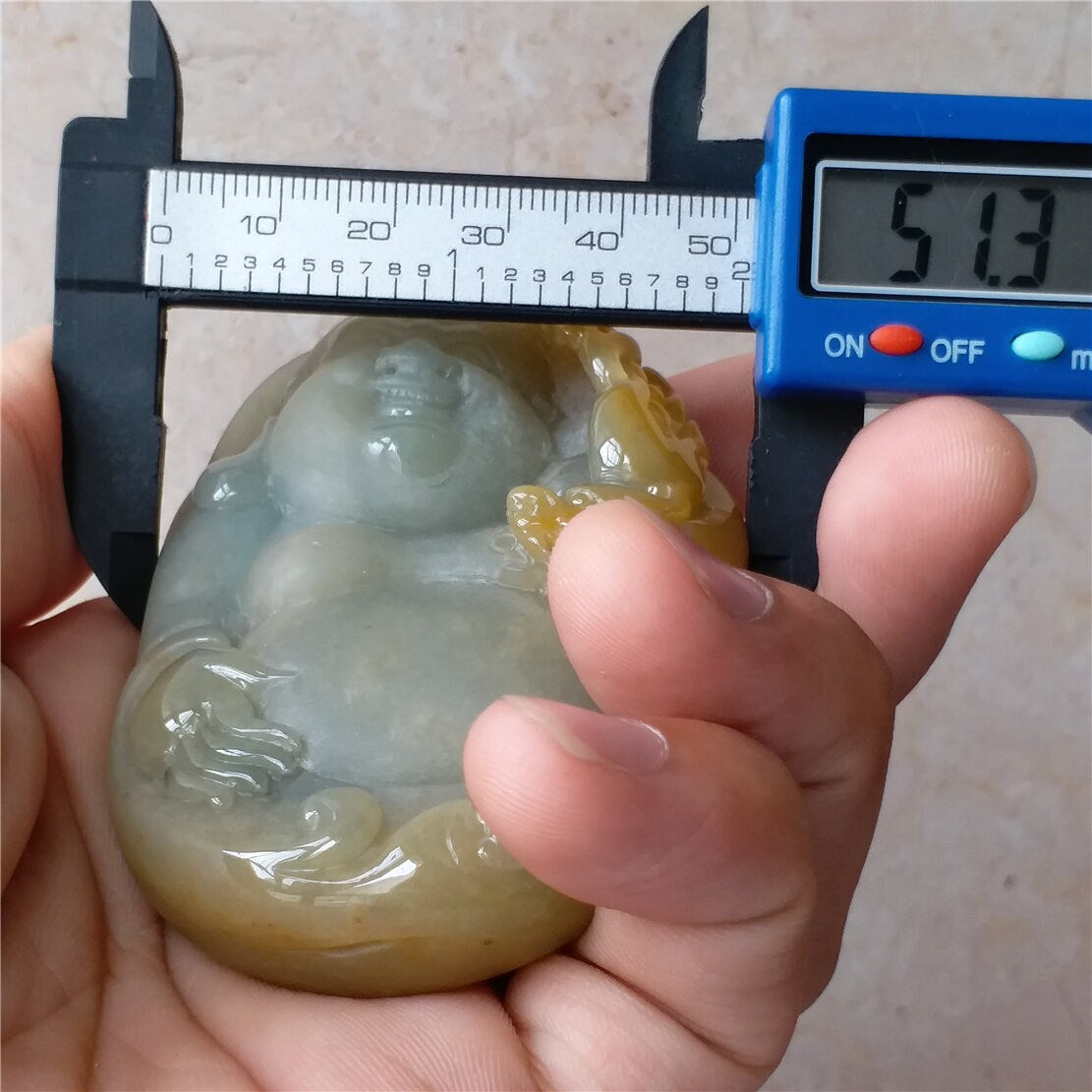 BIG Grade A jade Buddha Yellow Grade A jade  Hand pieces Massage Natural Green Burma Jadeite BEADS Dull polishing  Pendant Hand held beads