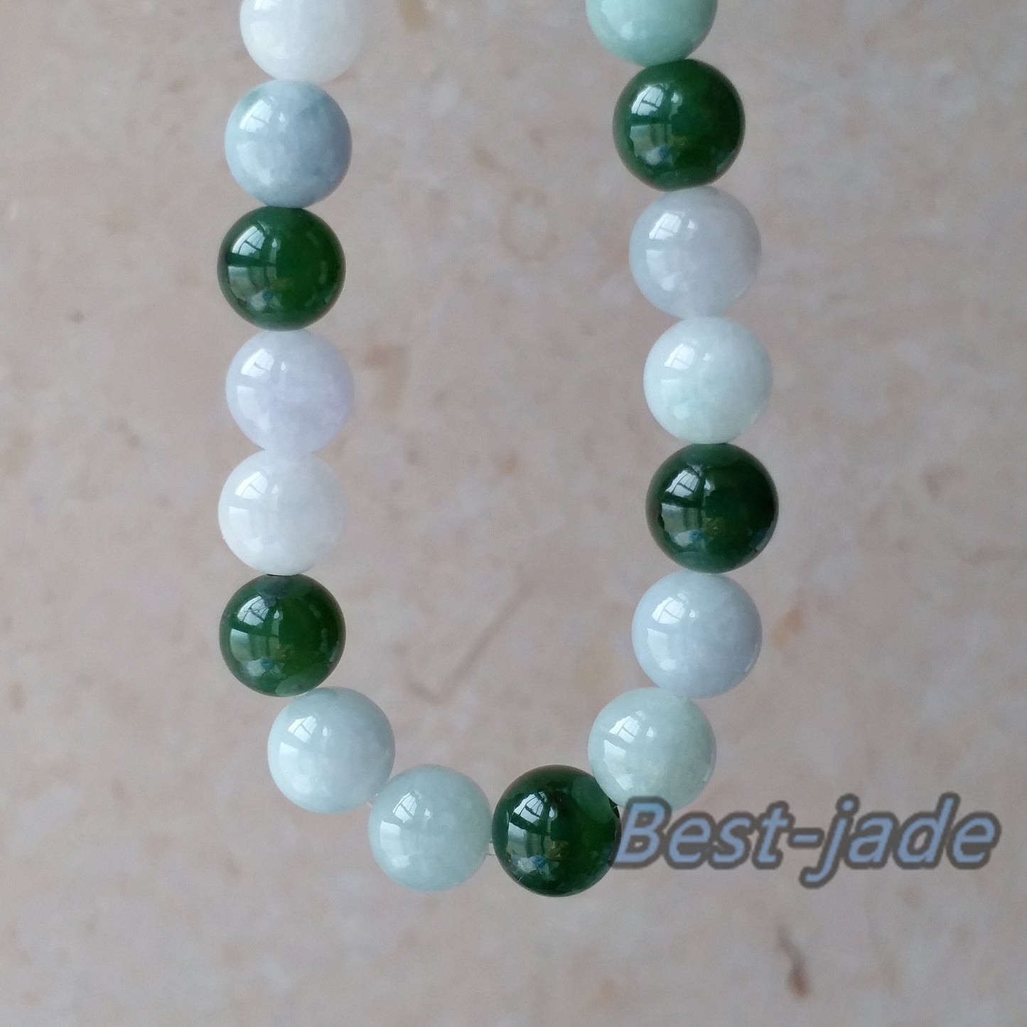 8mm Genuine Nephrite and Jadeite  Grade Apple Green Canadian Jade Beads Bangle Bracelet Pounamu  NZ Jade Jasper Ball Woman lady kid chain