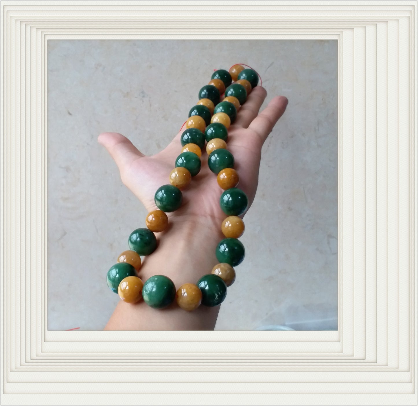 BIG 20mm Nephrite Yellow jade  Grade A  Green Canadian Jade Beads Necklace Bracelet Pounamu NZ Jade Jasper Ball Parure  Womrn lady kid chain