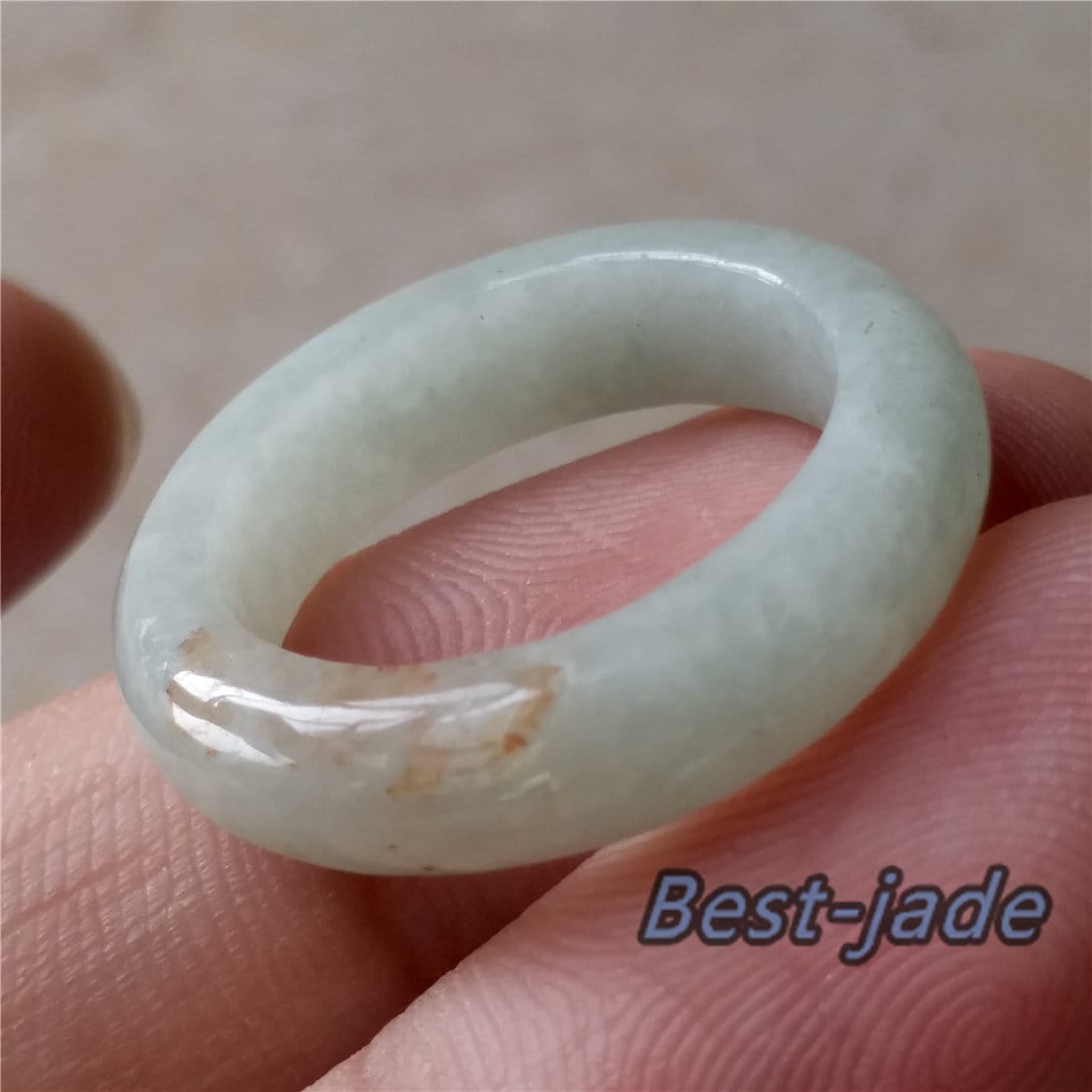 17.9mm Yellow Grade A jade Narrow Band Ring Natural Real Jadeite Hand carved bead Green gemstone Burma Lady jadeware rings Type A stone