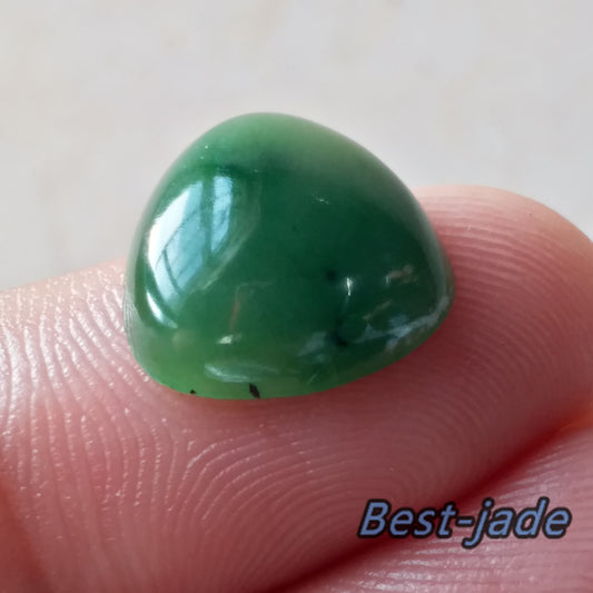 10 STÜCK Dreieck Trillion 14*14mm Cab Cabochon Kanadische Jade Nephrit Grüner Jaspis Grünstein Pounamu Perlen Perle NZ Tessera Inlay auf Lay