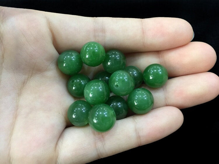 10 PCS 16*16mm Round Beads Natural Canadian jade Nephrite Greenstone Pounamu Pearl Maori style NZ jade капля Kügelchen jaspe grüner Jade