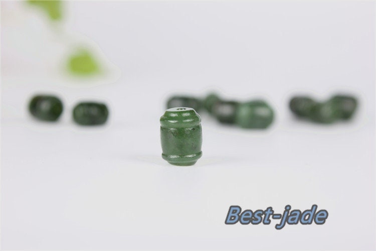 8*10mm Barrel Beads Natural Greem Canadian jade Nephrite Greenstone Pounamu Pearl Maori style NZ jade капля Kügelchen jaspe grüner Jade