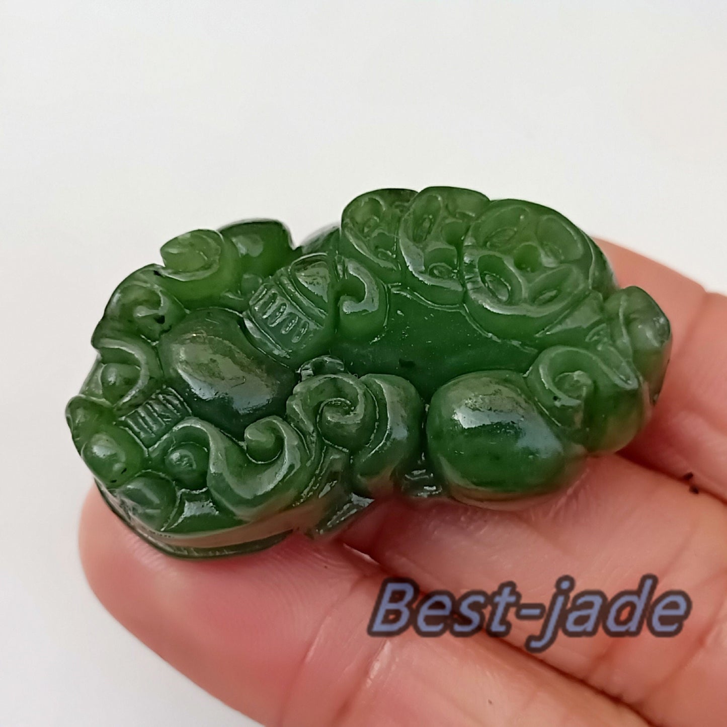 Lucky Pixiu  Dragon Beads Natural Canadian jade Nephrite Greenstone Pounamu Pearl Maori style NZ jade капля Kügelchen jaspe grüner BC