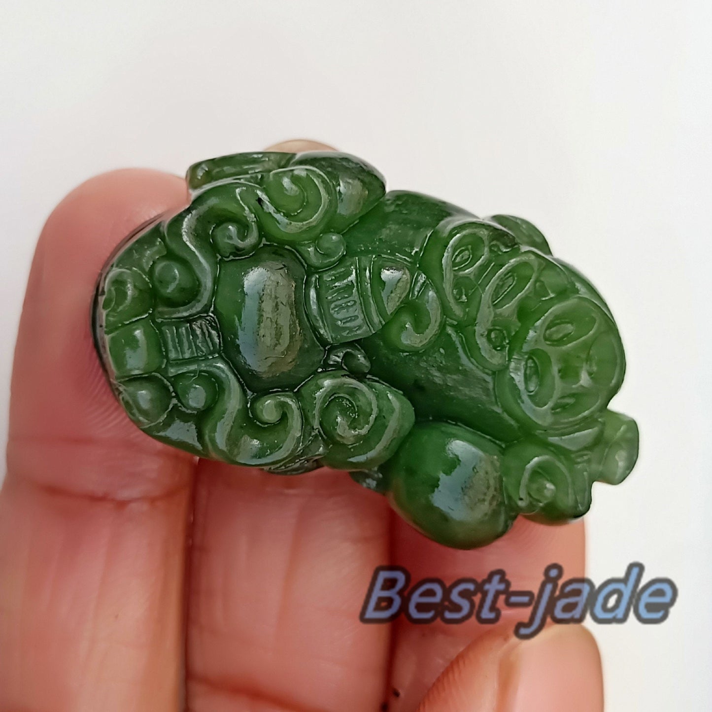 Lucky Pixiu  Dragon Beads Natural Canadian jade Nephrite Greenstone Pounamu Pearl Maori style NZ jade капля Kügelchen jaspe grüner BC