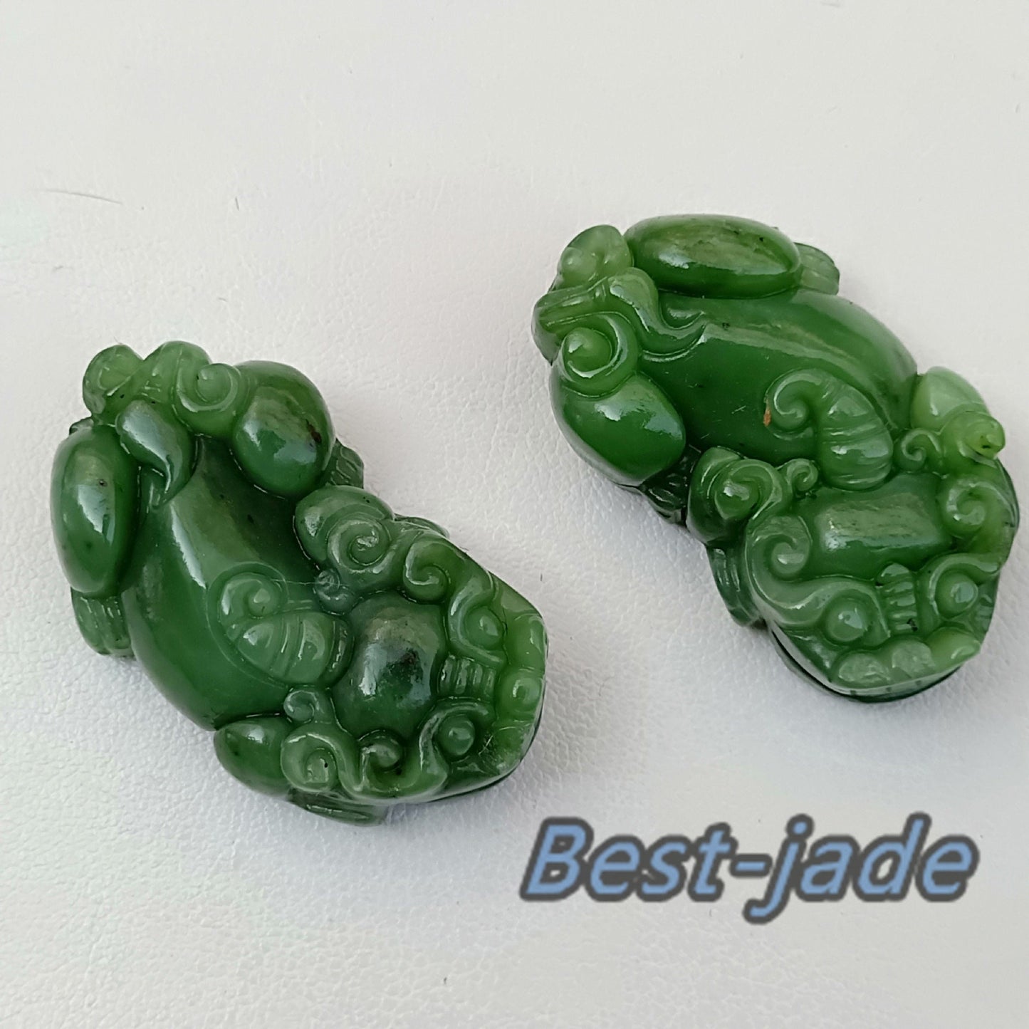 Lucky Pixiu  Dragon Beads Natural Canadian jade Nephrite Greenstone Pounamu Pearl Maori style NZ jade капля Kügelchen jaspe grüner BC