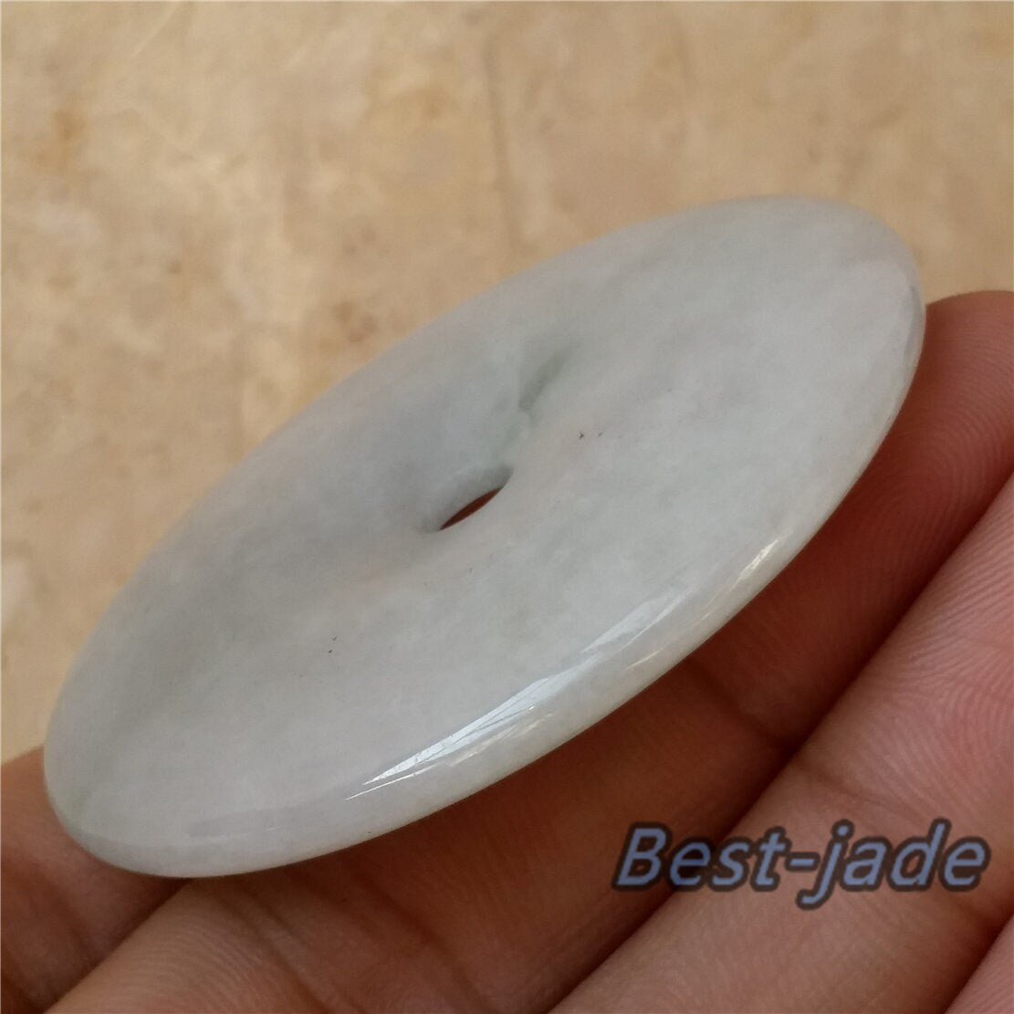 BIG Donut Hand craved Grade A Jade Glass Jadeite man pendant necklace BEADS Disc Anhänger ice Gemstone Green jadeit Жадеит jadéite Lucky