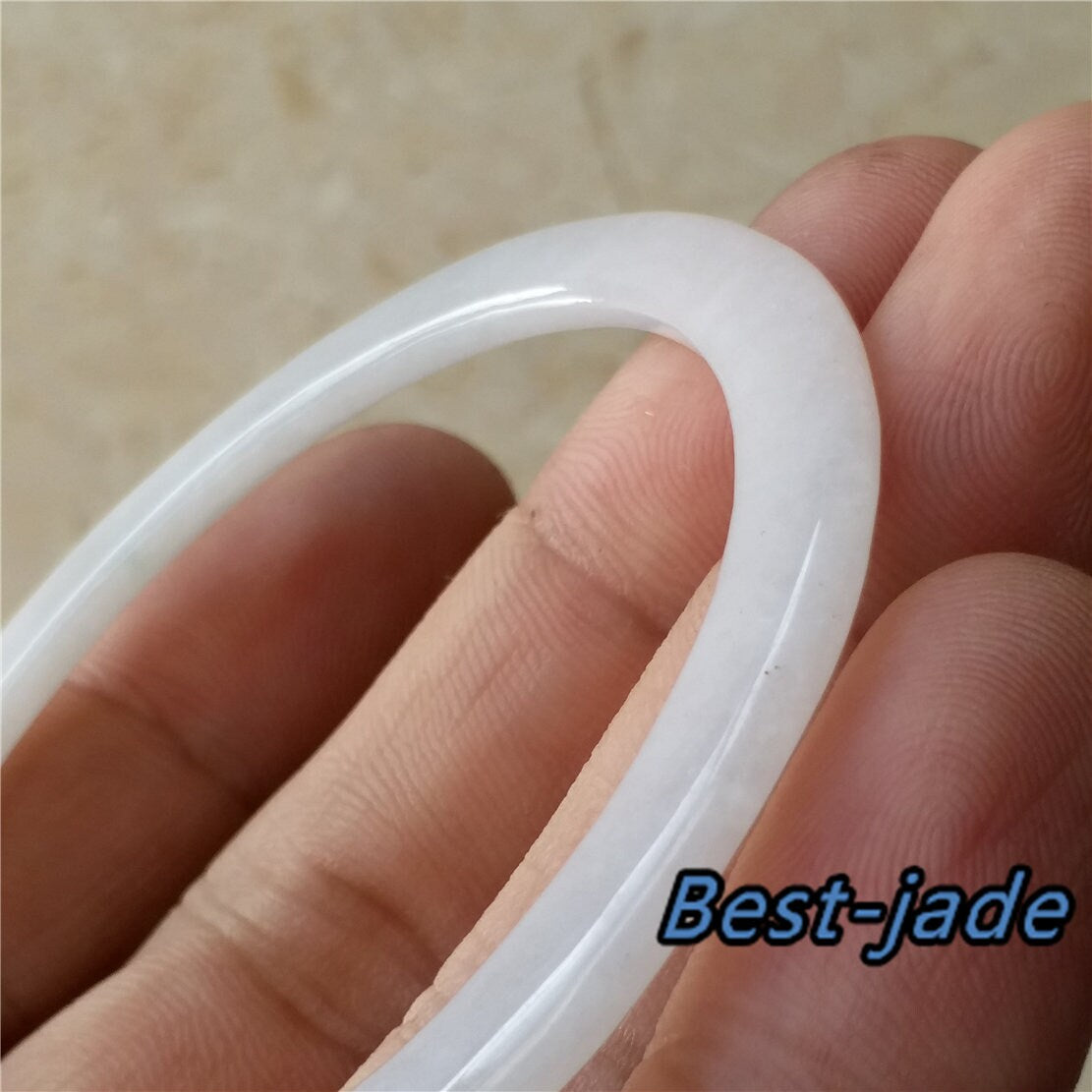 54.6mm Grade A Green ICE Jade Thin Bangle Natural Bracelet Lady Girl Chain Jadeite Burma Myanmar A anklet armreife Джейд Браслет 翡翠A货手镯