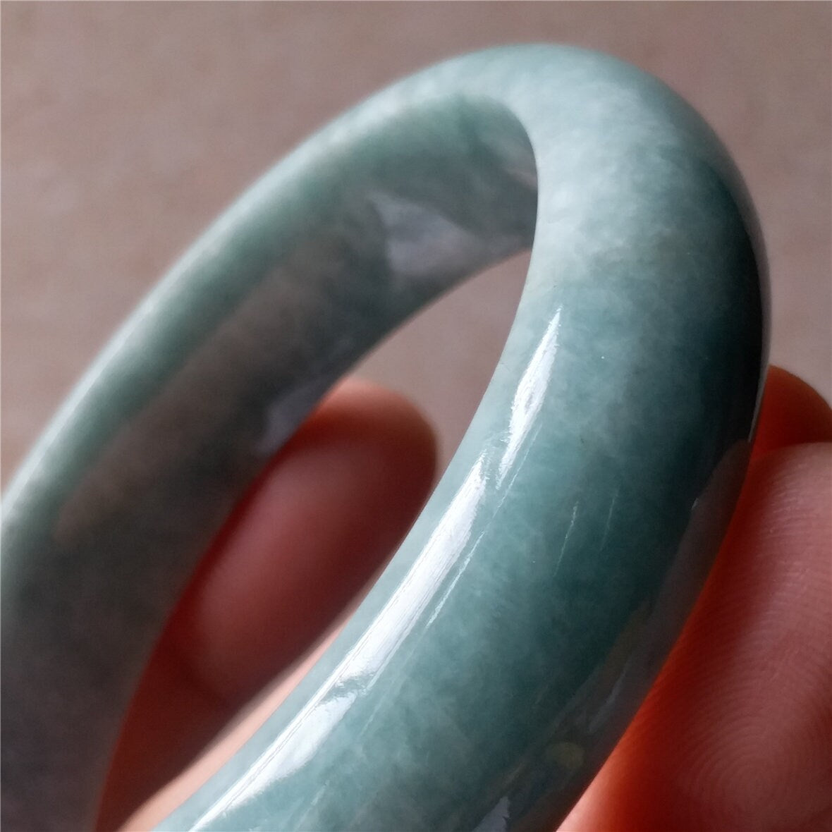 55.5mm Light green Grade A Natural Jade Hand carved Wristband Bangle Bracelet  Lady Chain Jadeite Type A stone armreife Джейд Браслет 翡翠手镯