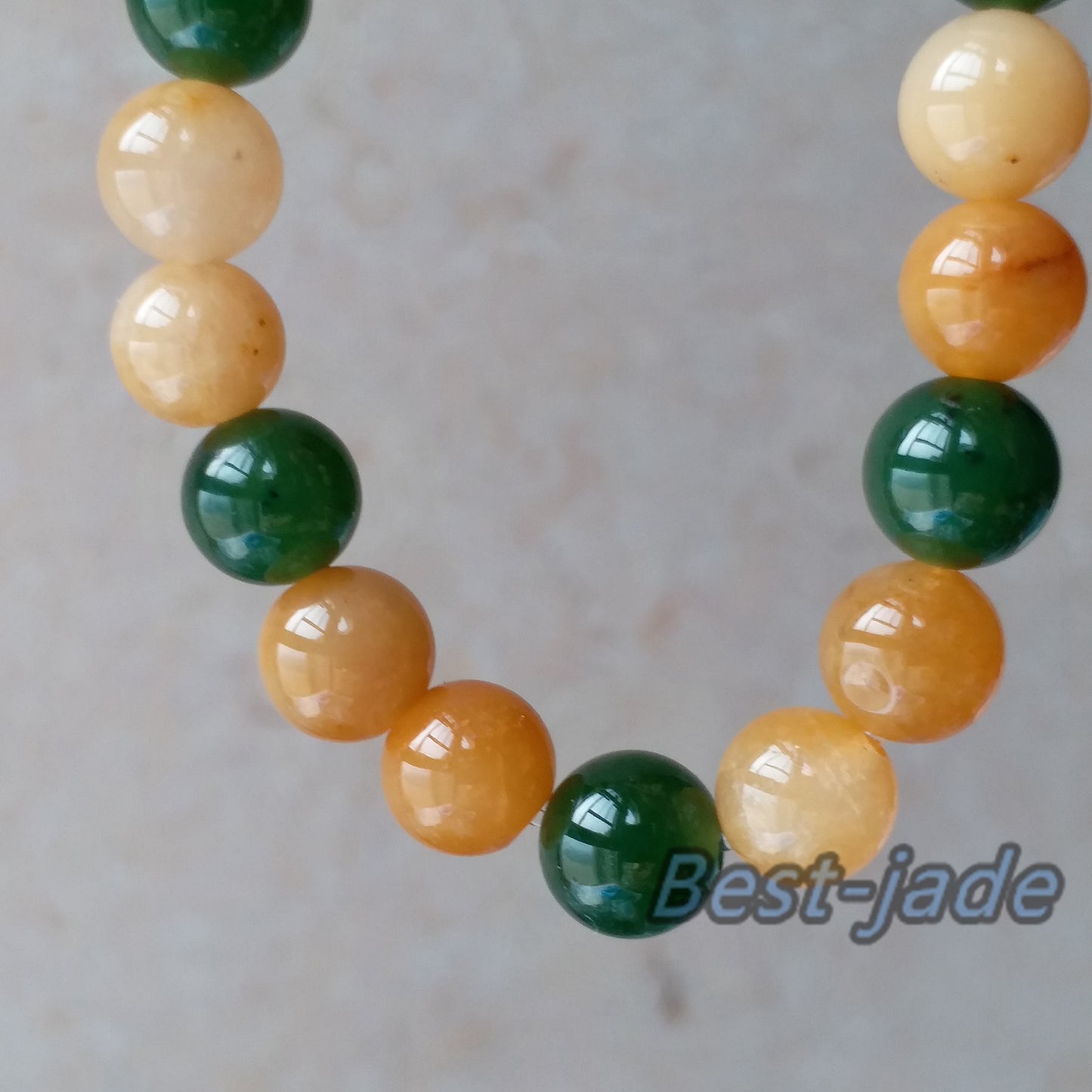 Nephrite and Yellow jade 6mm Grade A  Green Canadian Jade Beads Bangle Bracelet Pounamu NZ Jade Jasper Ball Womrn lady kid chain