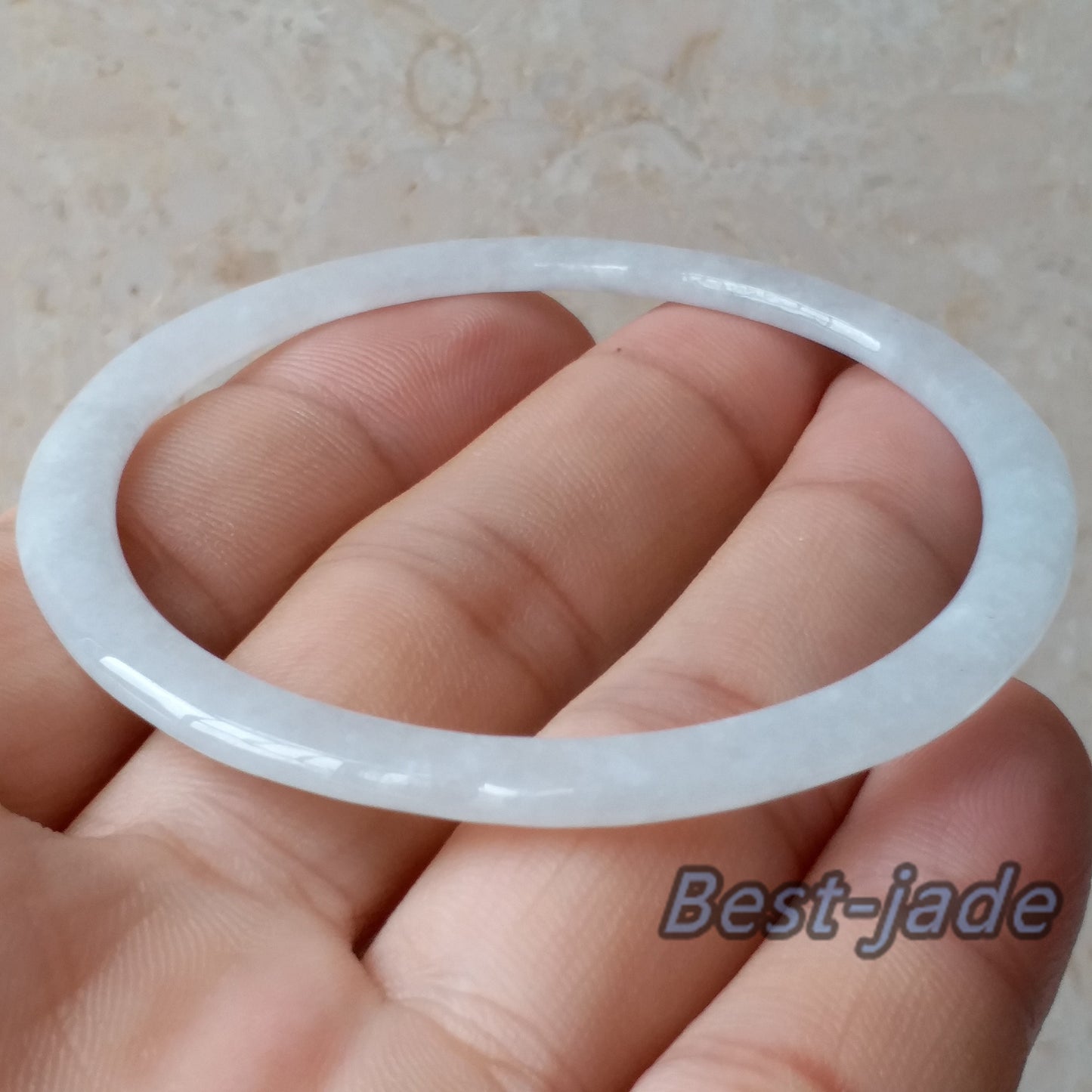 53.9mm Grade A Green Jade Thin Oval Bangle Natural Round Bracelet  Lady Girl Chain Jadeite Glass ICE A stone armreife Джейд Браслет 翡翠手镯