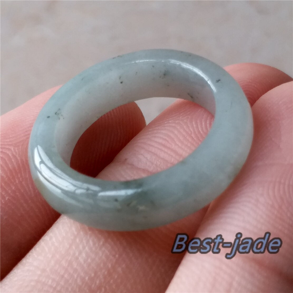 17.7mm Yellow Grade A jade Narrow Band Ring Natural Real Jadeite Hand carved bead Green gemstone Burma Lady jadeware rings Type A stone