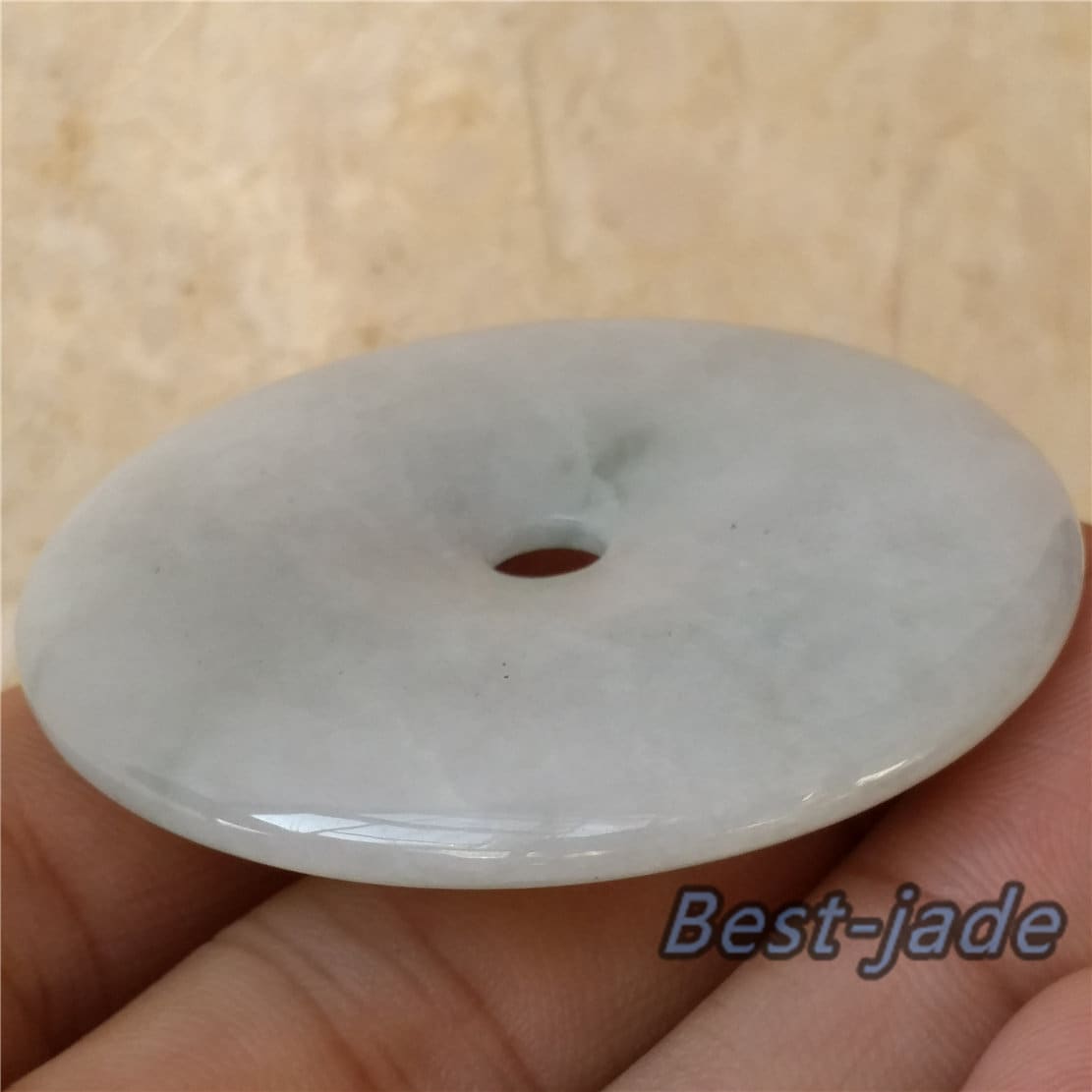 BIG Donut Hand craved Grade A Jade Glass Jadeite man pendant necklace BEADS Disc Anhänger ice Gemstone Green jadeit Жадеит jadéite Lucky