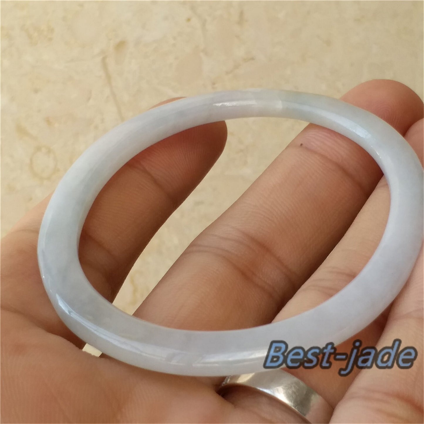 54.6*47.6mm Grade A Green ICE Jade Thin Bangle Natural Bracelet Lady Girl Chain Jadeite Burma Myanmar A Type jade jewelry