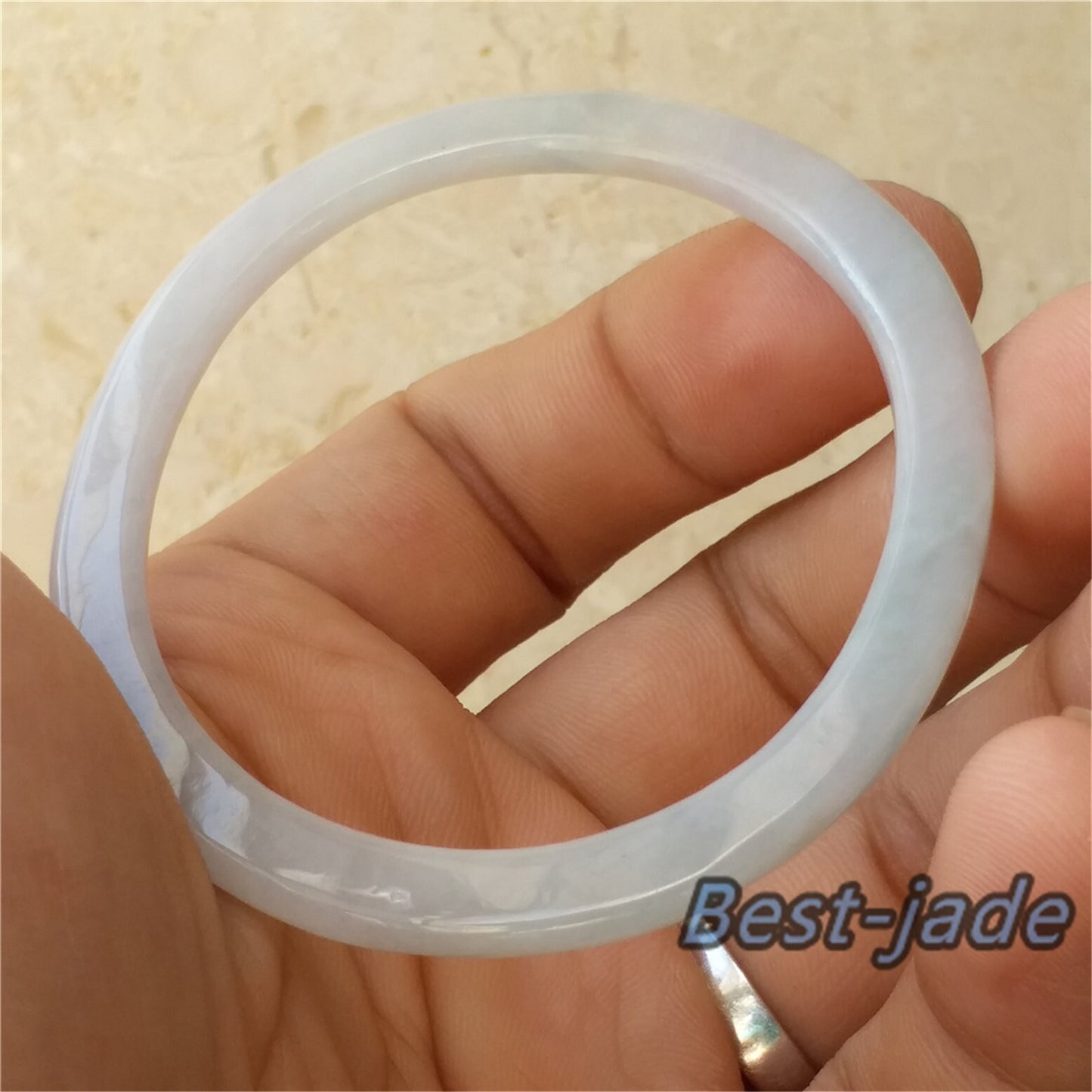 54.6*47.6mm Grade A Green ICE Jade Thin Bangle Natural Bracelet Lady Girl Chain Jadeite Burma Myanmar A Type jade jewelry