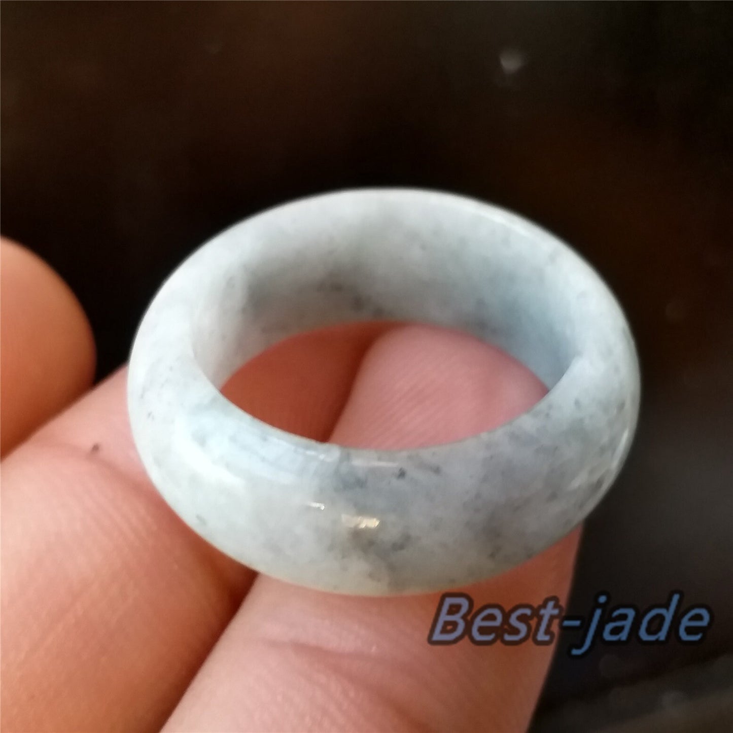 19mm Grade A jade Narrow Band Ring  Natural Real Jadeite Hand carved bead Green gemstone Burma Lady  finger ring Type A stone Jewelry 094