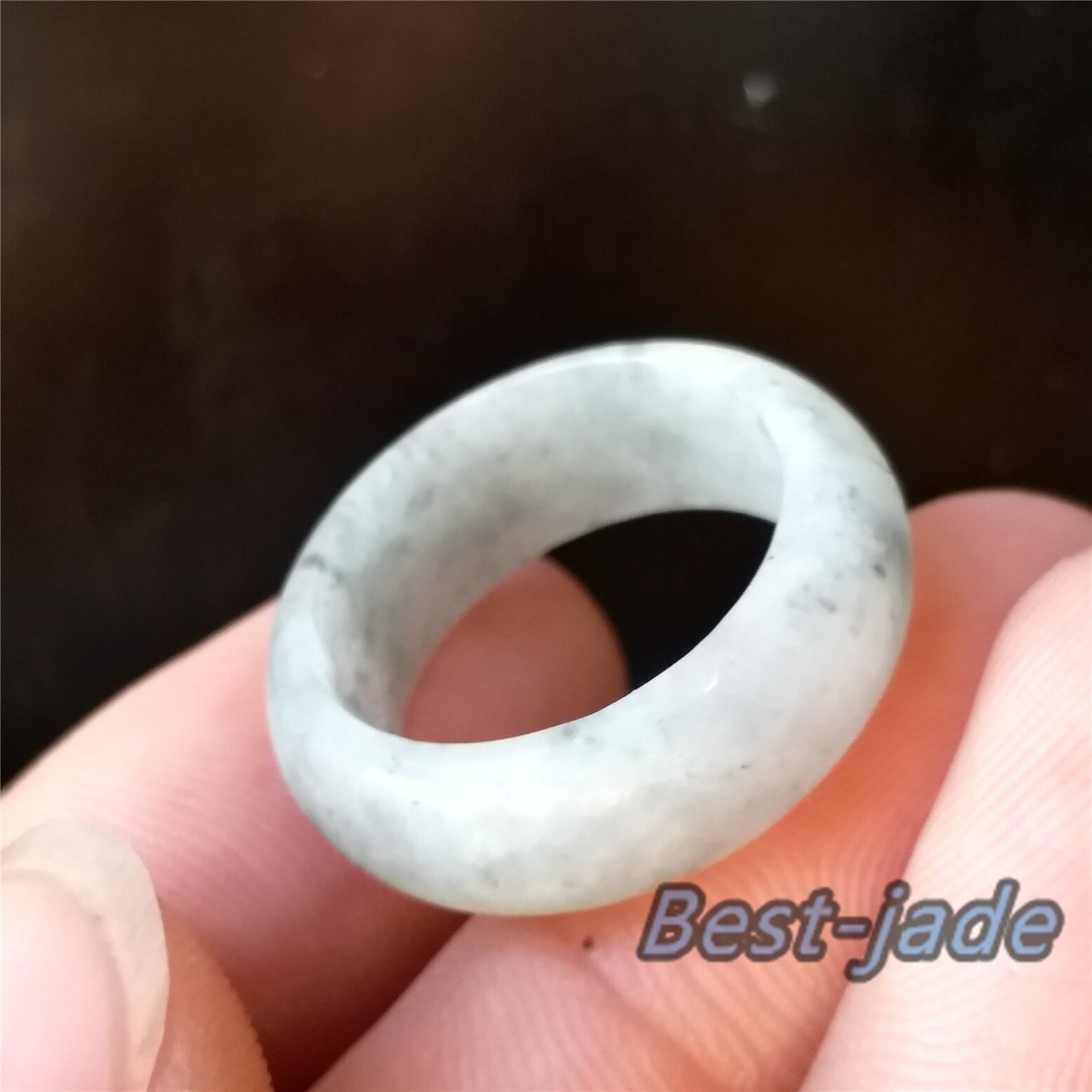 19mm Grade A jade Narrow Band Ring  Natural Real Jadeite Hand carved bead Green gemstone Burma Lady  finger ring Type A stone Jewelry 094