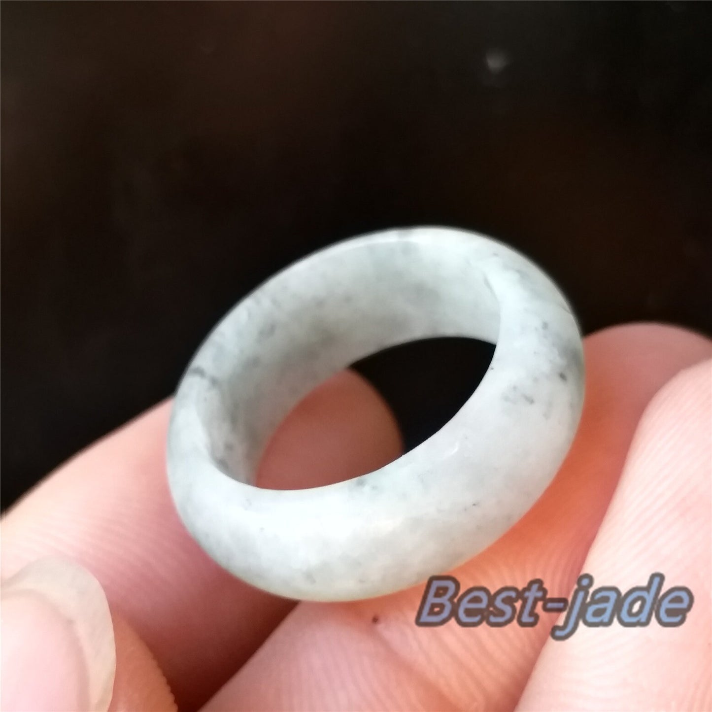 19mm Grade A jade Narrow Band Ring  Natural Real Jadeite Hand carved bead Green gemstone Burma Lady  finger ring Type A stone Jewelry 094