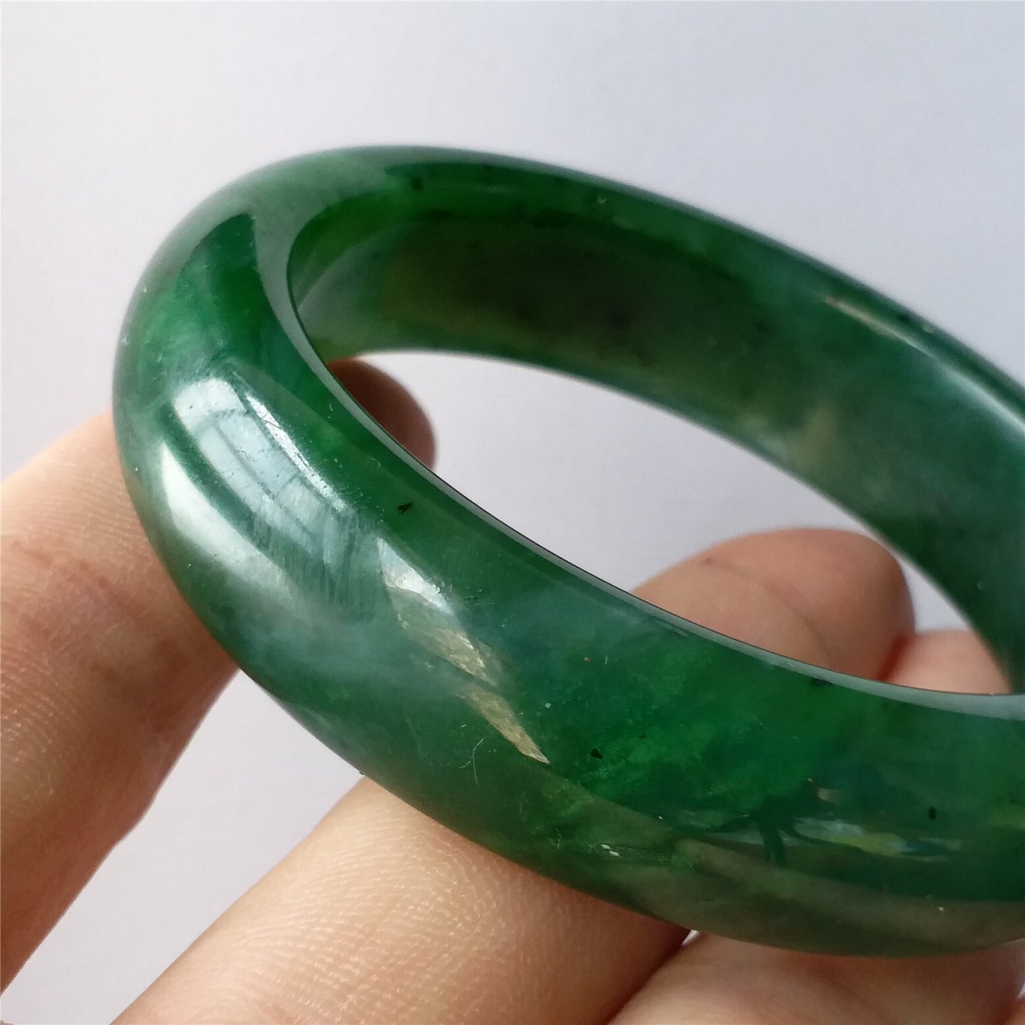 54.5mm Natural Nephrite Round bangle  Green stone Canadian Jade Bracelet Pounamu Nephrite  Jade lady Canadian Jasper BC Greenstone 015