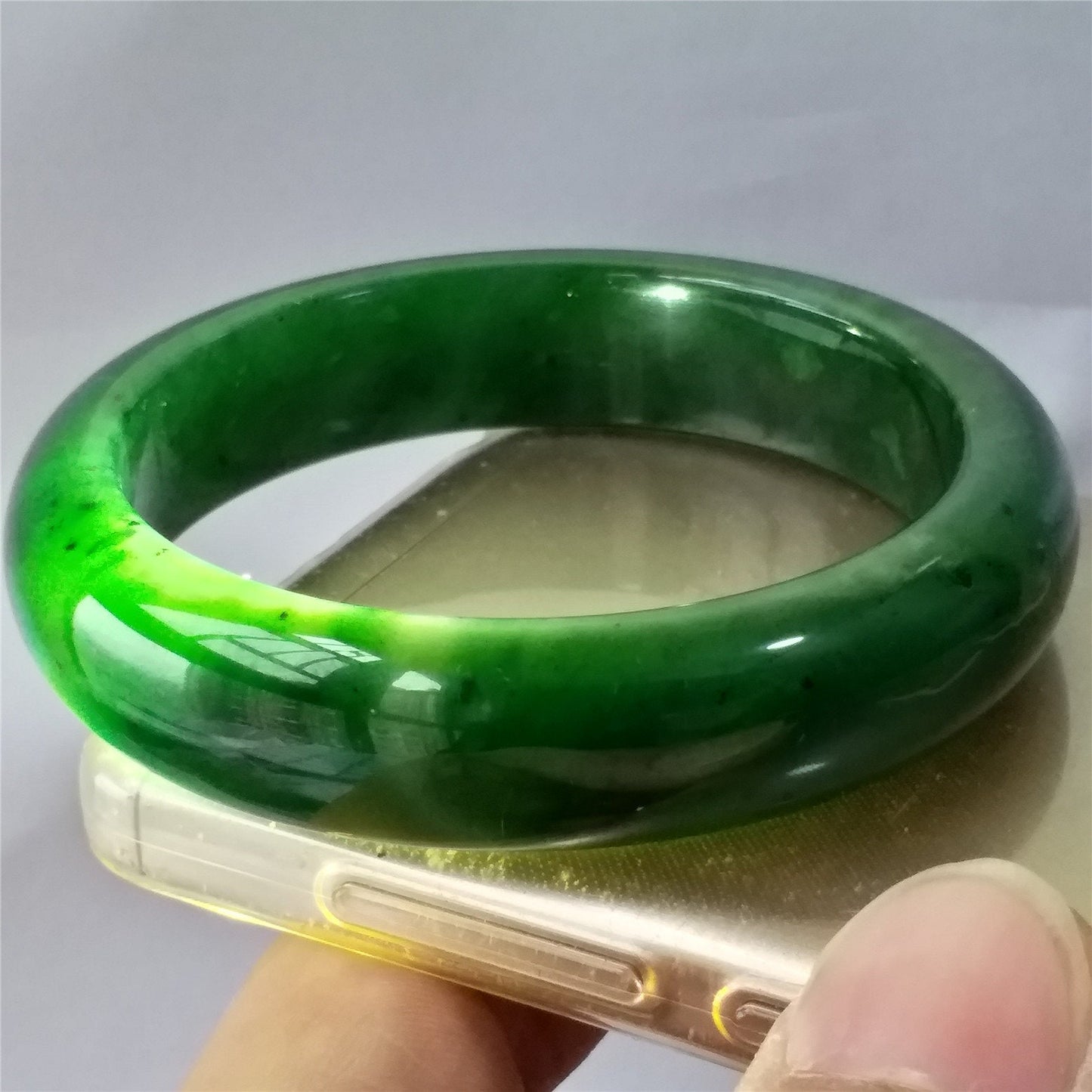 58.8mm Natural Nephrite Round bangle  Green stone Canadian Jade Bracelet Pounamu Nephrite  Jade lady Canadian Jasper BC Greenstone 019