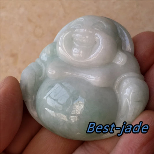 Buddha Grade A Jade Natural Green Burma Jadeite Beads Hand Carved KWAN YIN Baby Lady pendant Gemstone Type A Jadeite 翡翠 佛 吊坠